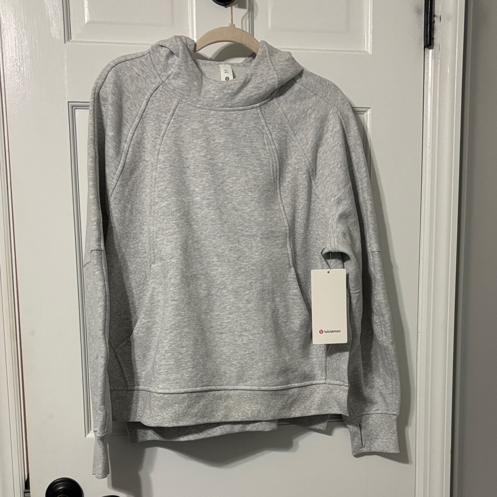 Lululemon Scuba Oversized Side-Slit Hoodie Light Grey M/L NWT